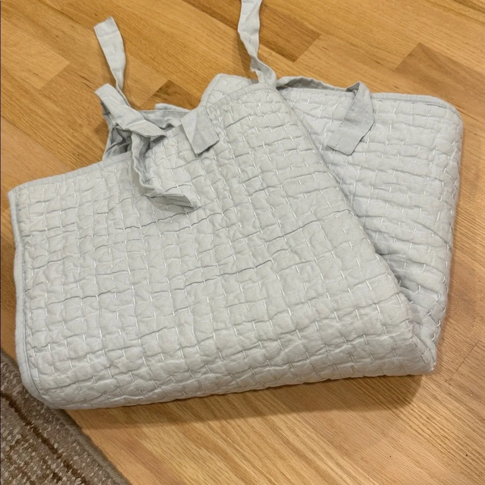 Pick-Stitch Handcrafted Cotton Linen Quilted Euro Shame